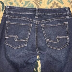Women’s Silver Avery Straight Dark Indigo Stretch Jeans 31 32 x 31.5